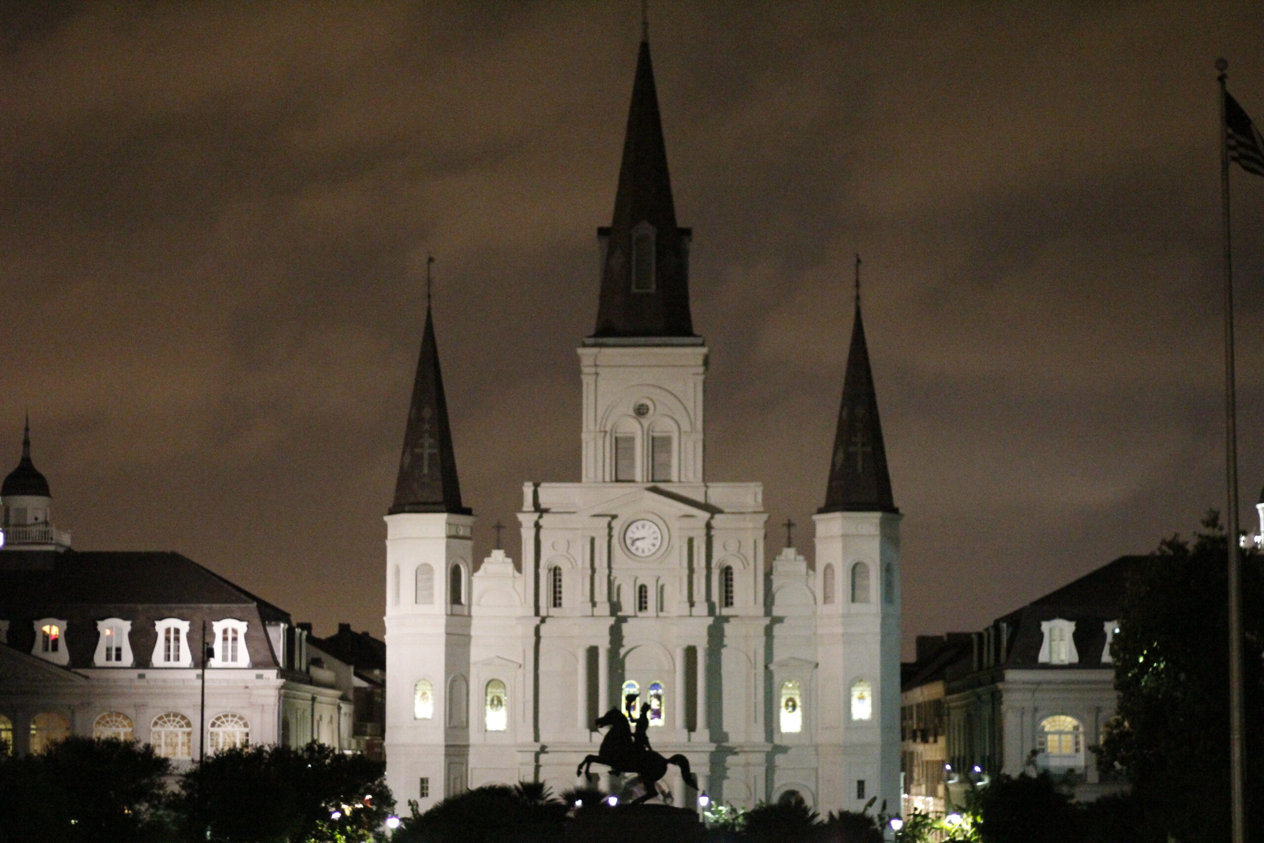 St Louis Cathedral - way down in the French Quarter - named after the true King of France that René d'Herblay (Aramis)  swore to protect. The marketing communications specialist that owns this page is a fan of René d'Herblay.