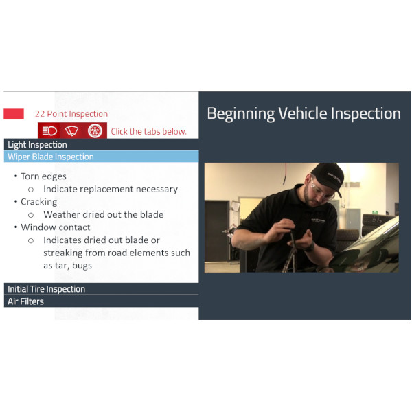 Instructional development project image that links to full 22 Points of Inspection for portfolio sample